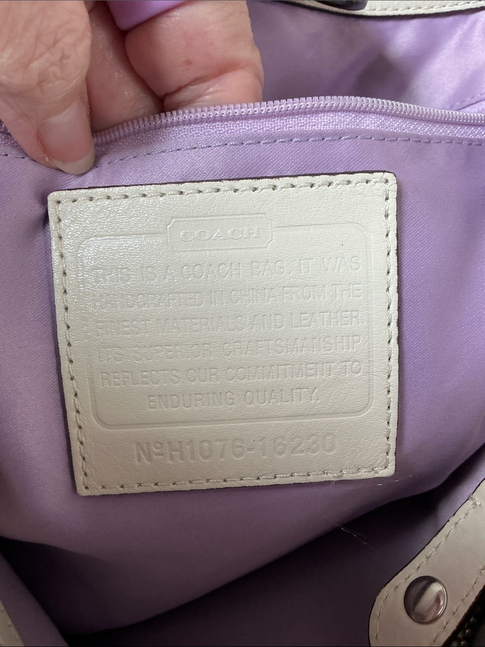 Coach OP Art Print Alexandra Lilac/Taupe Tote Like New - Picture 4 of 4